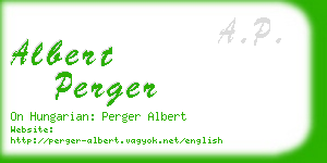 albert perger business card